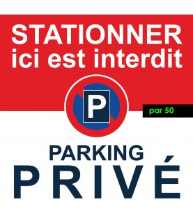 Stationnement interdit sur un parking privé - par 50